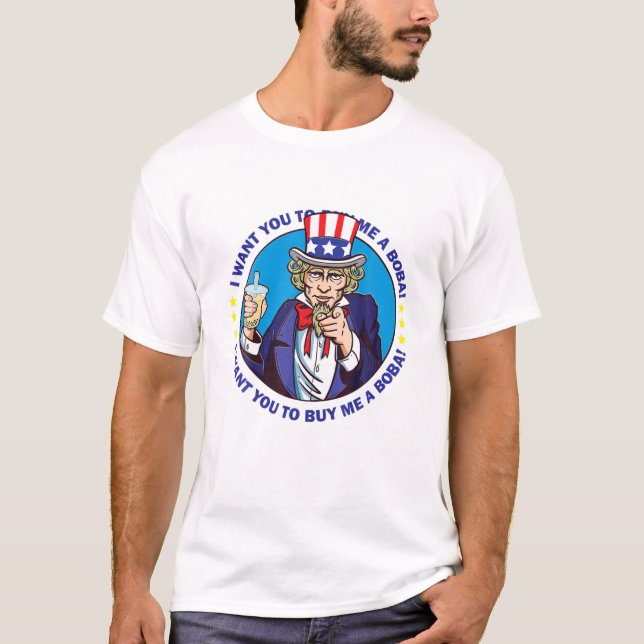 Bubble Boba Mjölk Tea Funny Meme Joke T Shirt (Framsida)