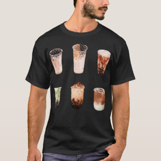 Bubble Boba Mjölk Tea Set T Shirt