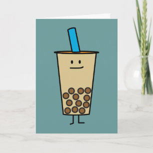 Bubble Boba Pearl Mjölk Tea Tapioca bollar Tack Kort
