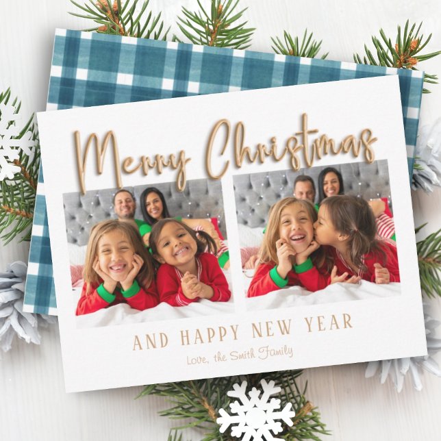 Bubble Brev Blue Play guld God jul Julkort (Skapare uppladdad)