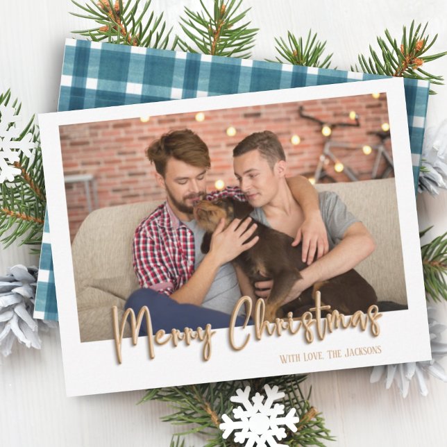 Bubble Brev Blue Play guld God jul Julkort (Skapare uppladdad)