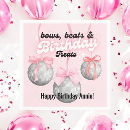 Bubble Brev Rosa Bow Ribbon Silver Disco Bollar Pappersservett