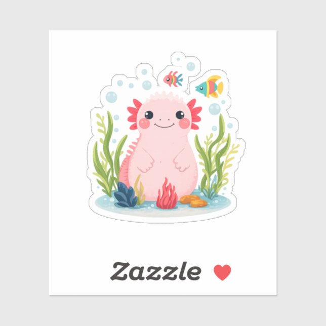 Bubble Buddy Axolotl Klistermärken (Ark)