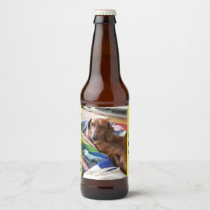 Bubble Bum Brew Dachshund Beer-etikett Ölflaska Etikett