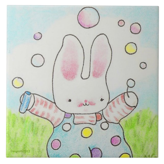 Bubble bunny kakelplatta (Framsidan)
