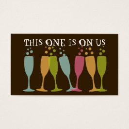 Bubble champagne dansglass event-drink biljett