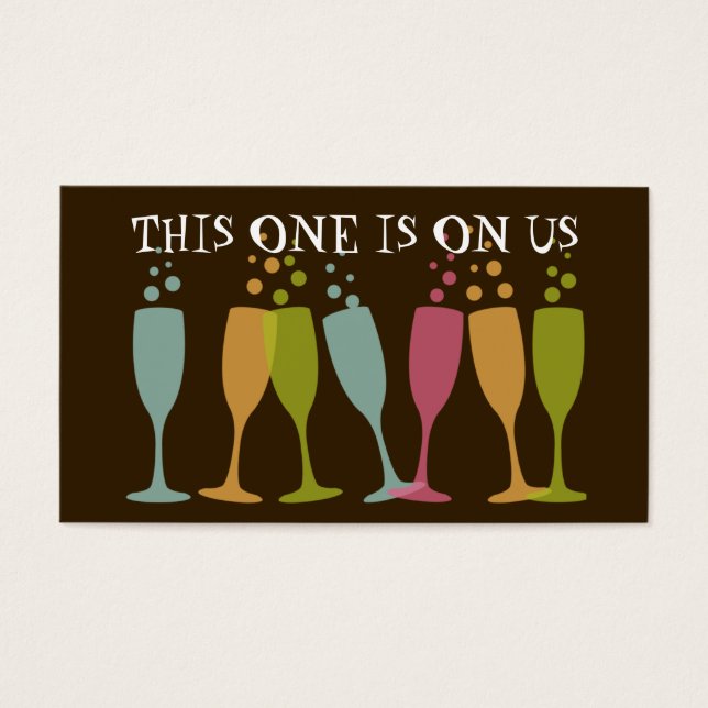 Bubble champagne dansglass event-drink biljett (Framsidan)