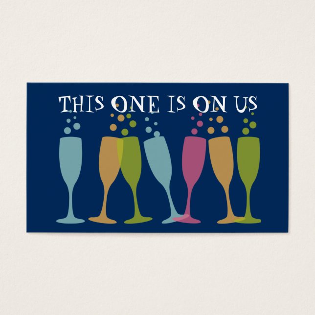 Bubble champagne dansglass event-drink biljett (Framsidan)