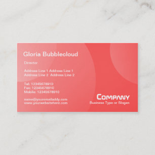 Bubble Cloud - Red II-skuggor Visitkort