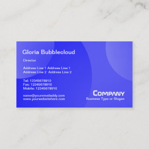 Bubble Cloud - Shades Blue Visitkort
