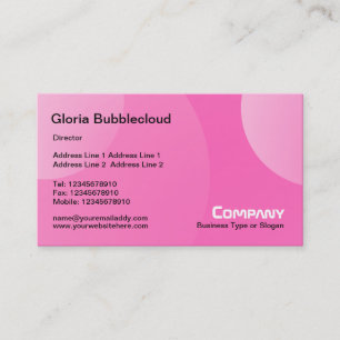 Bubble Cloud - Shades of Blek Rosa II Visitkort