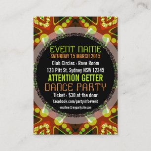 Bubble Dots EVENT PARTY Mini Flyers Visitkort