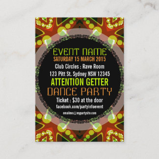 Bubble Dots EVENT PARTY Mini Flyers Visitkort