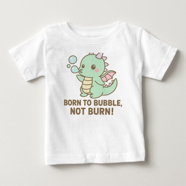 Bubble Dragon – Född att bubbla, inte brinna! T Shirt (Framsida)