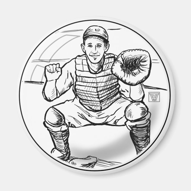 Bubble Dreams Baseball Player Magnet (Framsidan)