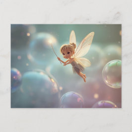 Bubble Fairy Inbjudan Vykort