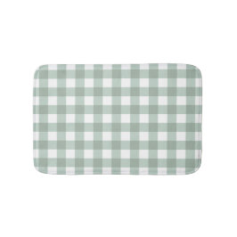 Bubble Frogs Gingham - sage laurel grönt plaid. Badrumsmatta