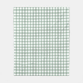 Bubble Frogs Gingham - sage laurel grönt plaid. Fleecefilt