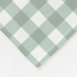 Bubble Frogs Gingham - sage laurel grönt plaid. Fleecefilt