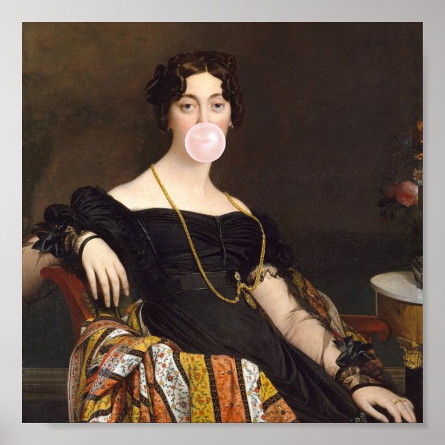 Bubble gum Diva Madame Ponselle Poster (Framsidan)