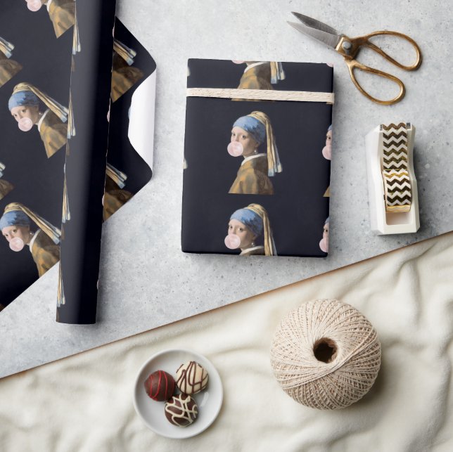 Bubble Gum Diva med Pearl Earring Presentpapper (Hantverk)