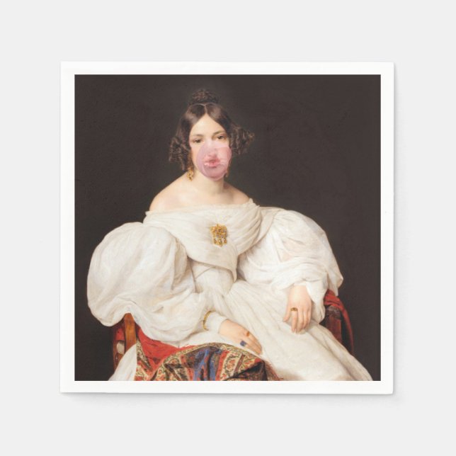 Bubble Gum Diva Pappersservett (Framsidan)