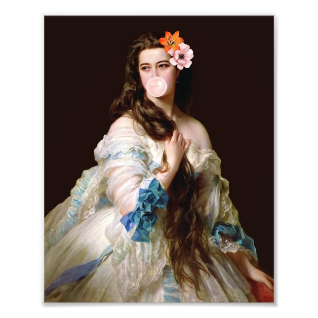 Bubble Gum-Divan med två blommor Fototryck (Framsidan)