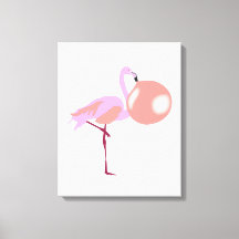 Bubble Gum Flamingo Blowing Bubble