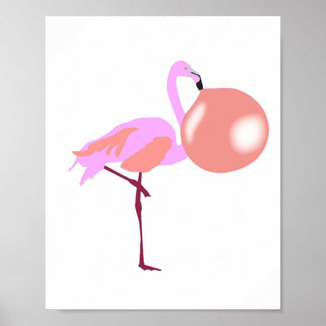 Bubble Gum Flamingo Bubble Poster (Framsidan)