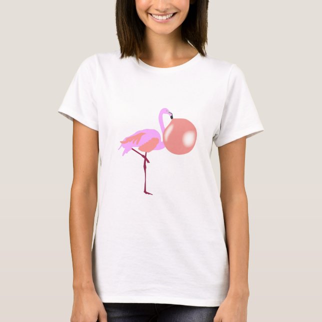 Bubble Gum Flamingo Bubble T Shirt (Framsida)