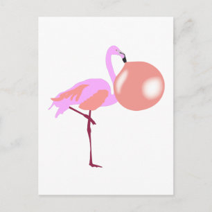 Bubble Gum Flamingo Bubble Vykort