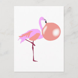 Bubble Gum Flamingo Bubble Vykort