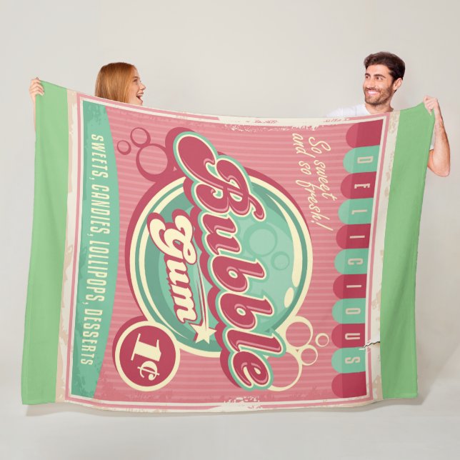 Bubble Gum Fleece Blanket (På plats)