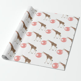 Bubble Gum Giraffe Blowing Bubble Presentpapper