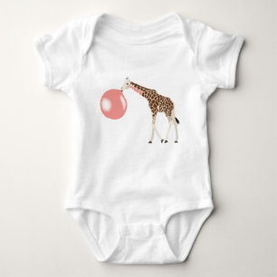 Bubble Gum Giraffe Blowing Bubble T Shirt