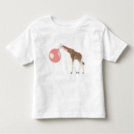 Bubble Gum Giraffe Blowing Bubble T Shirt