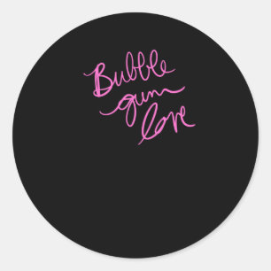Bubble Gum Kärlek Sticker Runt Klistermärke