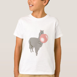 Bubble Gum Llama Blowing Bubble T Shirt