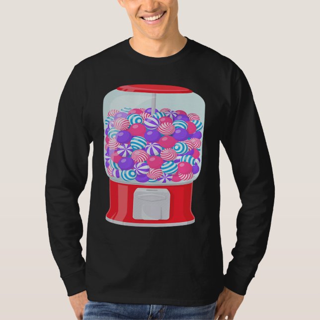 Bubble Gum Maskin Gumball Maskin Rainbow Halldue T Shirt (Framsida)