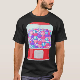 Bubble Gum Maskin Gumball Maskin Rainbow PÅ BAK T Shirt