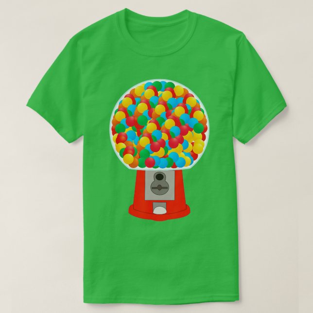 Bubble Gum Maskin Gumball Maskin Roligt Halloween  T Shirt (Design framsida)