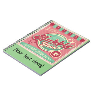 Bubble Gum Photo Notebook Anteckningsbok