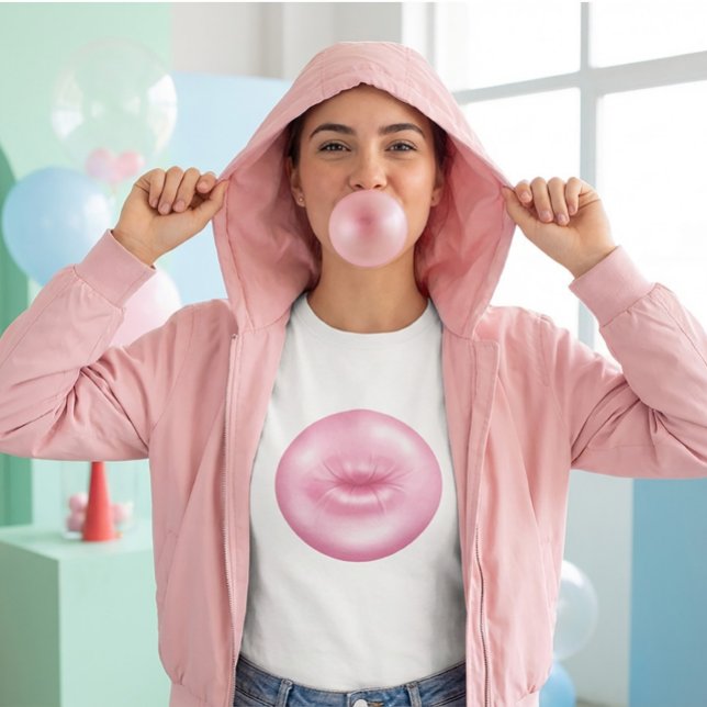 Bubble Gum Pop Lips – Pink Pop Art Illustration T Shirt (#bubblegum#popart#gumart#pinkpop#lipsart#retroaesthetic#funillustration#modernpop#cuteart
#gumday)