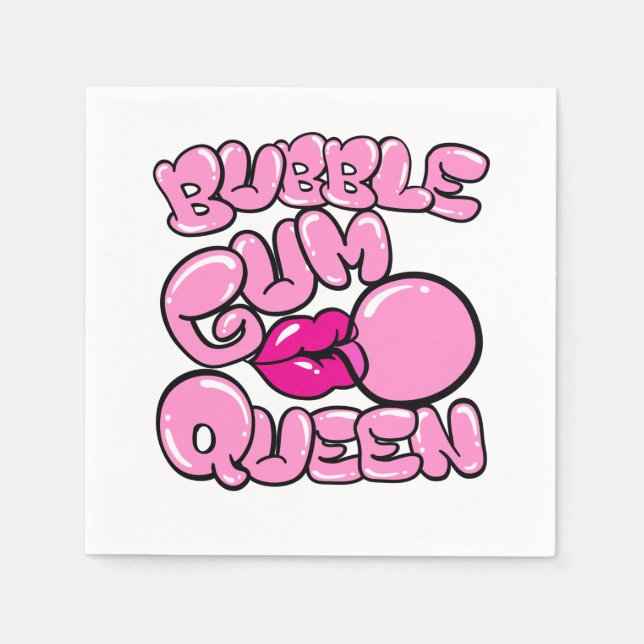 Bubble Gum Queen Bubblegum Pappersservett (Framsidan)