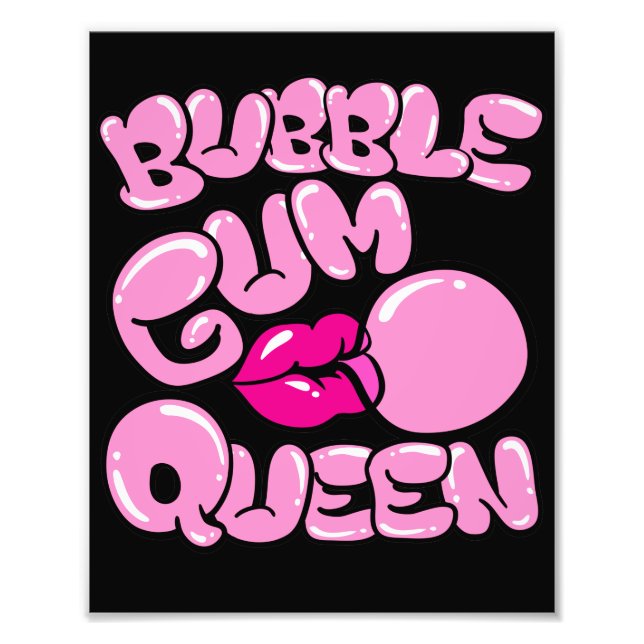 Bubble Gum Queen Fototryck (Framsidan)