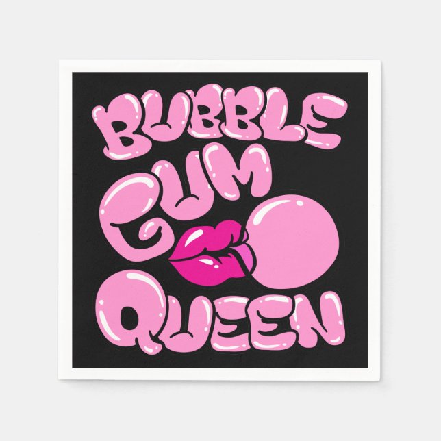 Bubble Gum Queen Pappersservett (Framsidan)