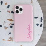 Bubble Gum Rosa Shock rosa Anpassningsbar Cursive<br><div class="desc">Det här är en Bubble Gum Rosa Shock rosa Anpassningsbar Cursive Namn iPhone Telefonväska!</div>