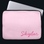 Bubble Gum Rosa Shock rosa Anpassningsbar Cursive  Laptop Fodral<br><div class="desc">Det här är en Bubble Gum Rosa Shock rosa Anpassningsbar Cursive Namn Laptop sleeve!</div>