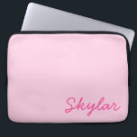 Bubble Gum Rosa Shock rosa Anpassningsbar Cursive  Laptop Fodral<br><div class="desc">Det här är en Bubble Gum Rosa Shock rosa Anpassningsbar Cursive Namn Laptop sleeve!</div>