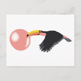 Bubble Gum Toucan blåser bubblor Vykort
